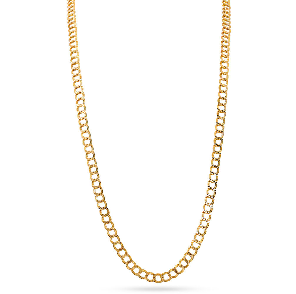 Square link gold necklace shop