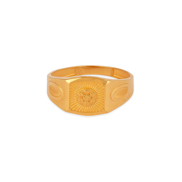 Sunburst Glory Gold Finger Ring for Men 