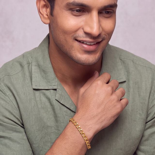 Classic Chain Gold Bracelet for Men 2
