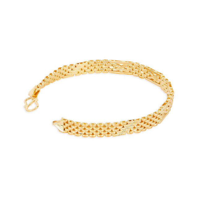 Woven Crest Gold Bracelet for Men 2