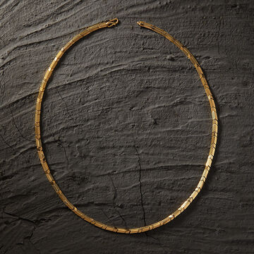 Tanishq Glistening Gold Link He'built 22KT Chain