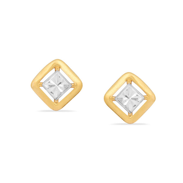Tanishq 22KT Gold Stud Earrings for Women 