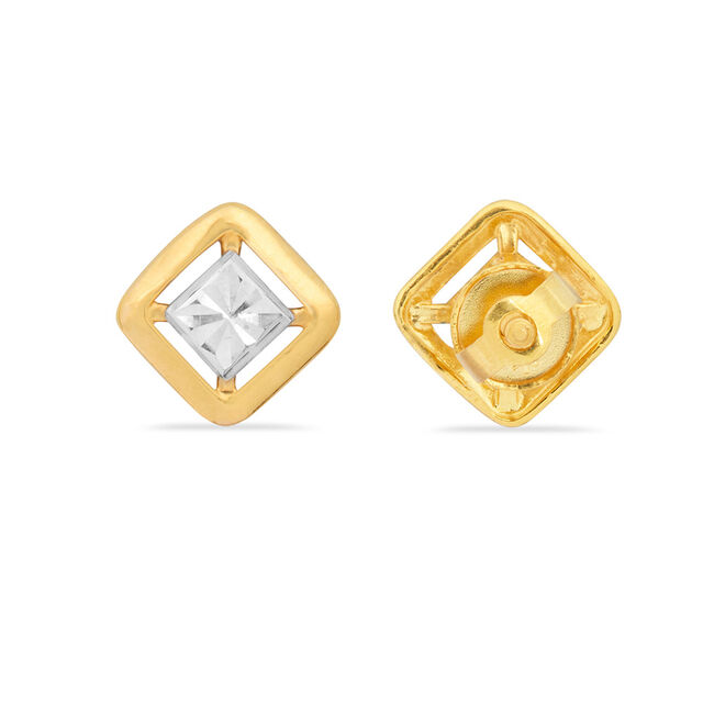 Tanishq 22KT Gold Stud Earrings for Women 3