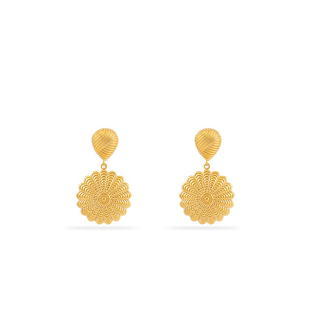 Radiant Gold Sunburst Earrings 