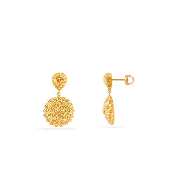 Radiant Gold Sunburst Earrings 2