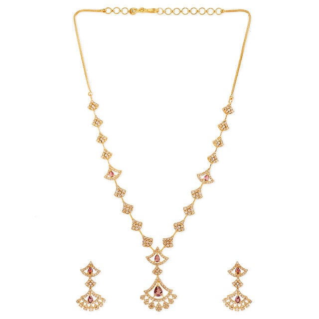 Tanishq 22KT Gold Necklace Set for Women 