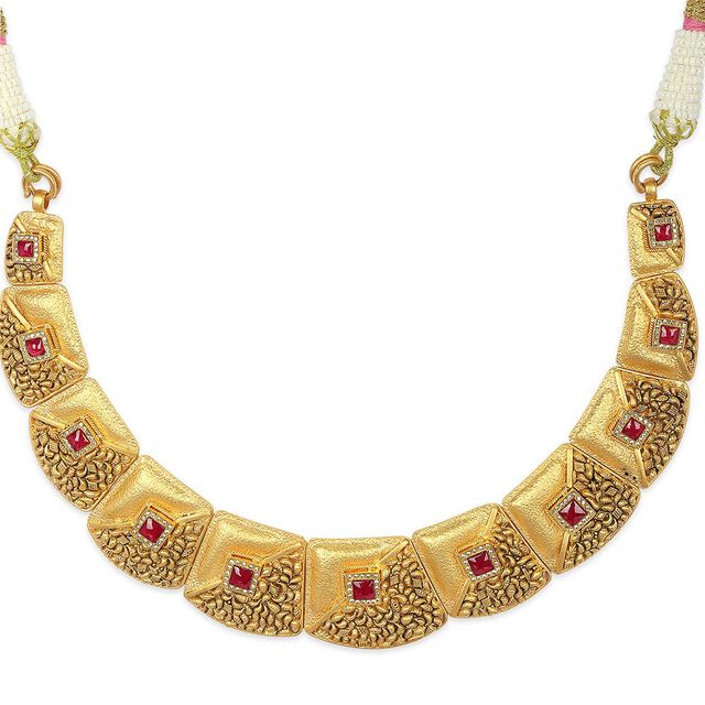 Tanishq 22KT CZ Neckwear with Earring for Women 3