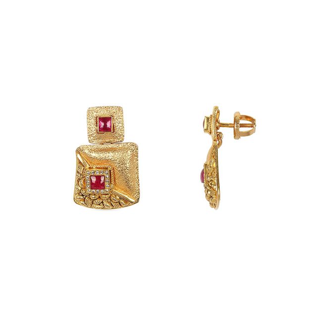 Tanishq 22KT CZ Neckwear with Earring for Women 6