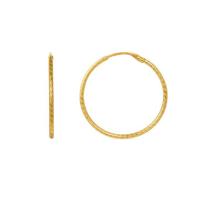 Tanishq 22KT Gold Hoop Earrings for Women 2