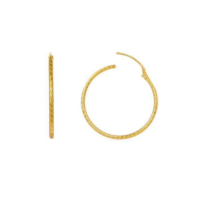 Tanishq 22KT Gold Hoop Earrings for Women 4