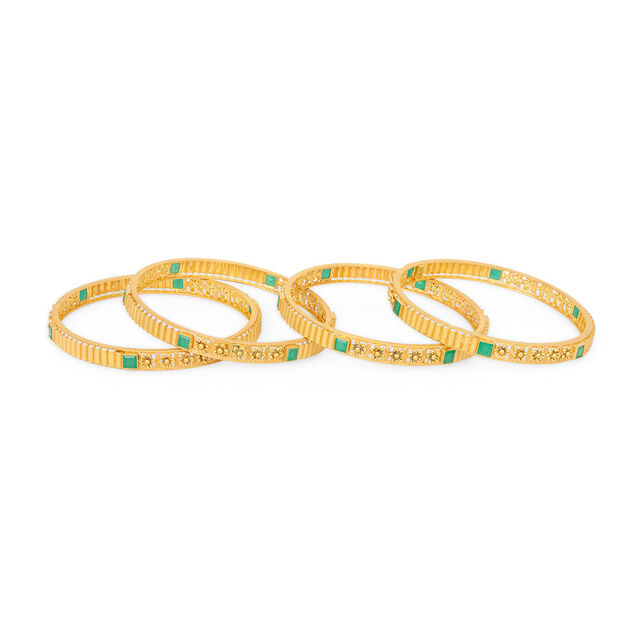 Tanishq 22KT Synthetic Stones Bangle for Women 5