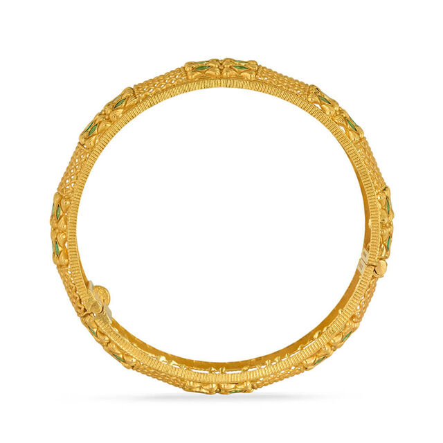 Tanishq 22KT Synthetic Stone Bangle for Women 3