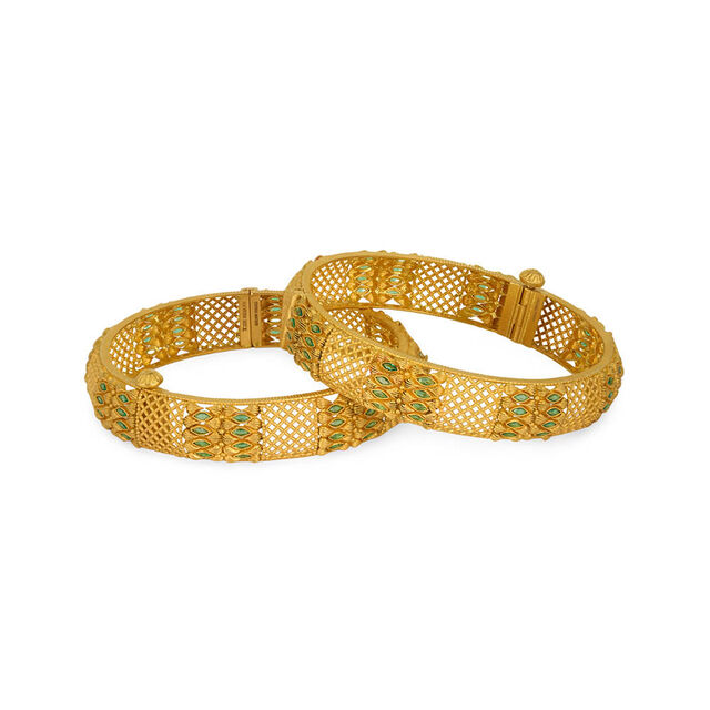 Tanishq 22KT Synthetic Stone Bangle for Women 4