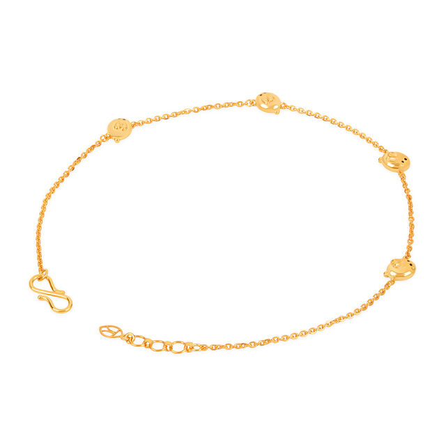 Tanishq 22KT Gold Gentle Bunny Trail Anklet 2