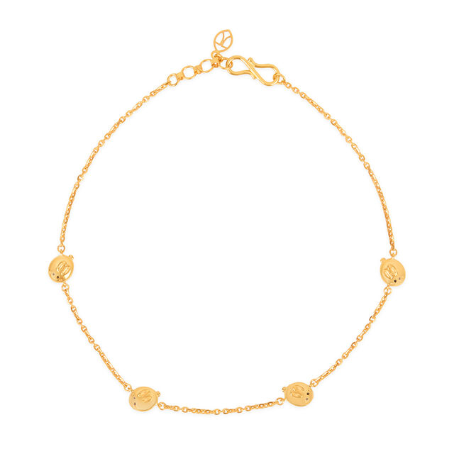 Tanishq 22KT Gold Gentle Bunny Trail Anklet 3