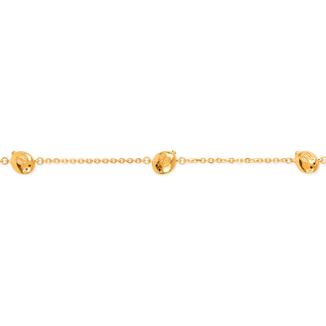 Tanishq 22KT Gold Gentle Bunny Trail Anklet 5