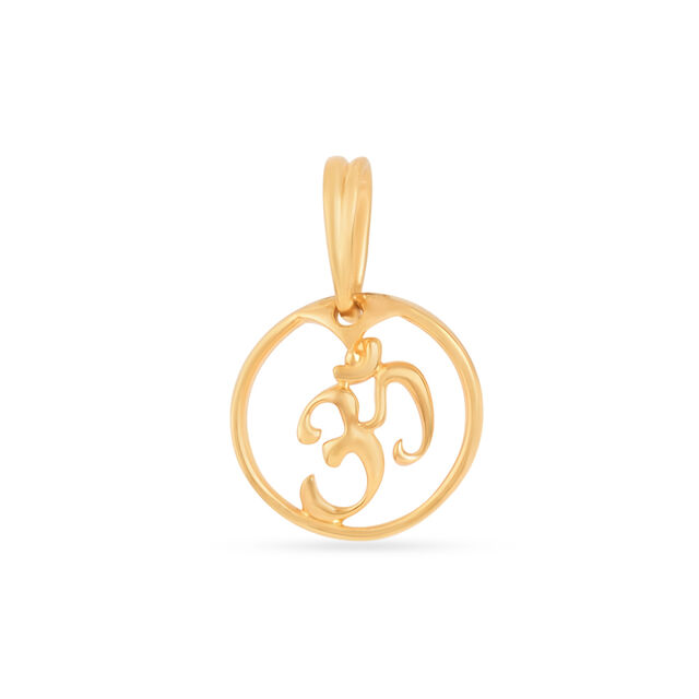 Tanishq 22KT Gold Om Circle Pendant 