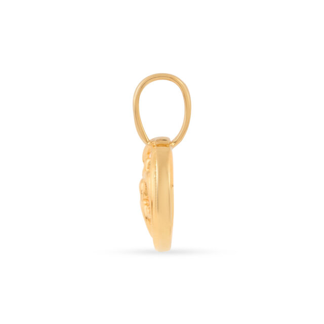 Tanishq 22KT Gold Om Circle Pendant 3