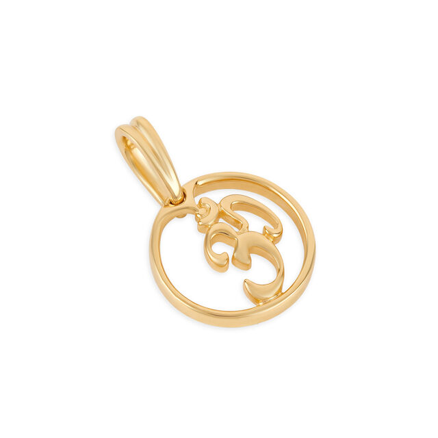 Tanishq 22KT Gold Om Circle Pendant 4