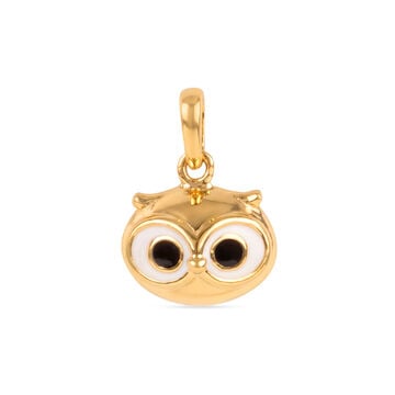 Tanishq 22KT Gold Big-Eyed Owl Pendant