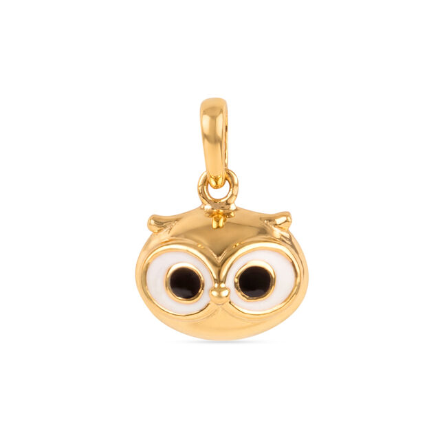 Tanishq 22KT Gold Big-Eyed Owl Pendant 