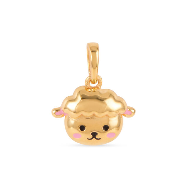 Tanishq 22KT Gold Bedtime Story Sheep Face Pendant 