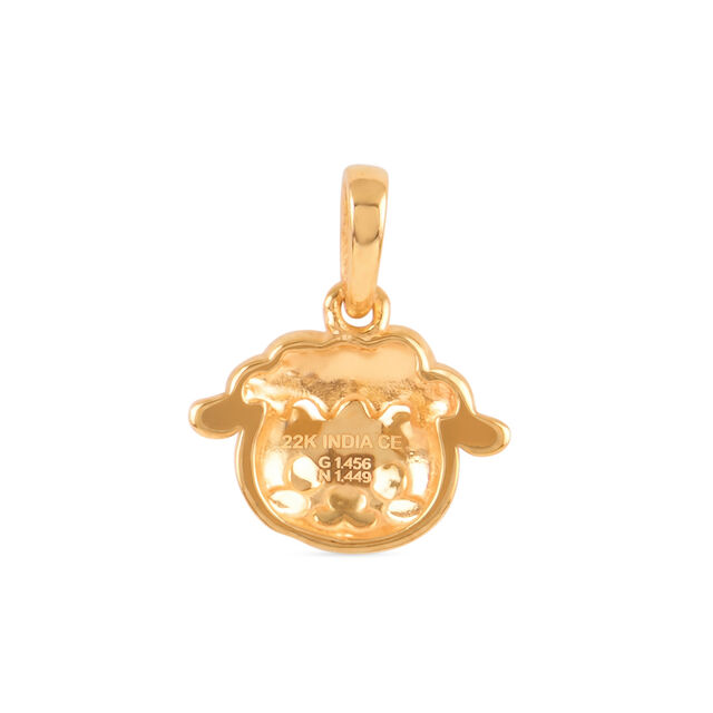 Tanishq 22KT Gold Bedtime Story Sheep Face Pendant 2