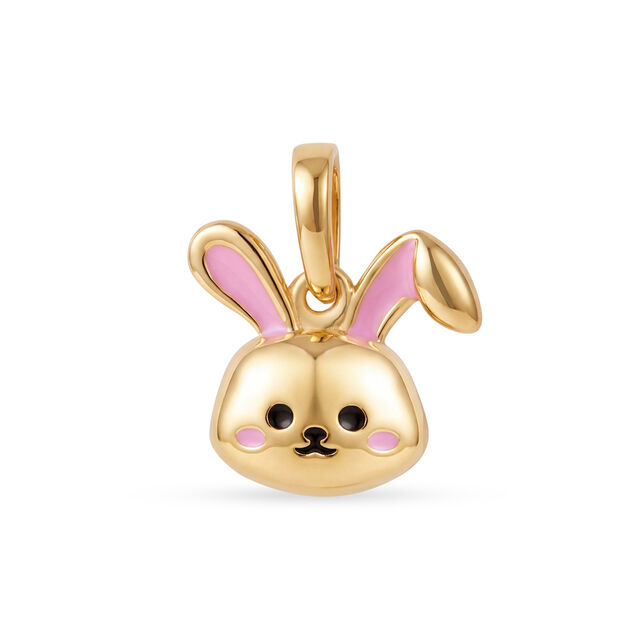 Tanishq 22KT Gold Folded Ear Bunny Face Pendant 