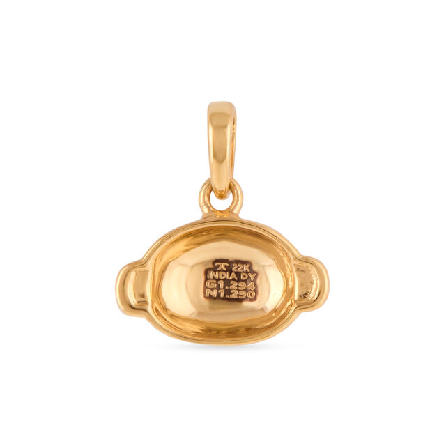 Tanishq 22KT Gold Curious Little Monkey Face Pendant 2