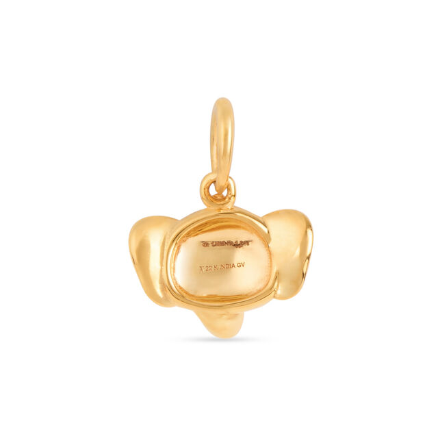 Tanishq 22KT Gold Little Elephant Hug Pendant 2