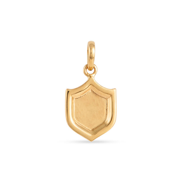 Tanishq 22KT Gold Courage Shield Pendant 2