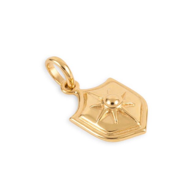 Tanishq 22KT Gold Courage Shield Pendant 4