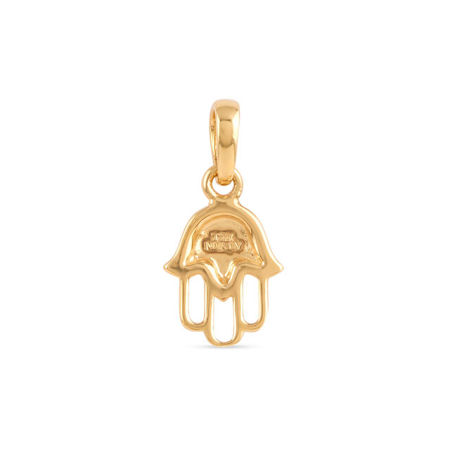 Tanishq 22KT Gold Blossom Hamsa Pendant 2