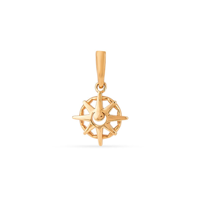Tanishq 22KT Gold Little Compass Guide Pendant 