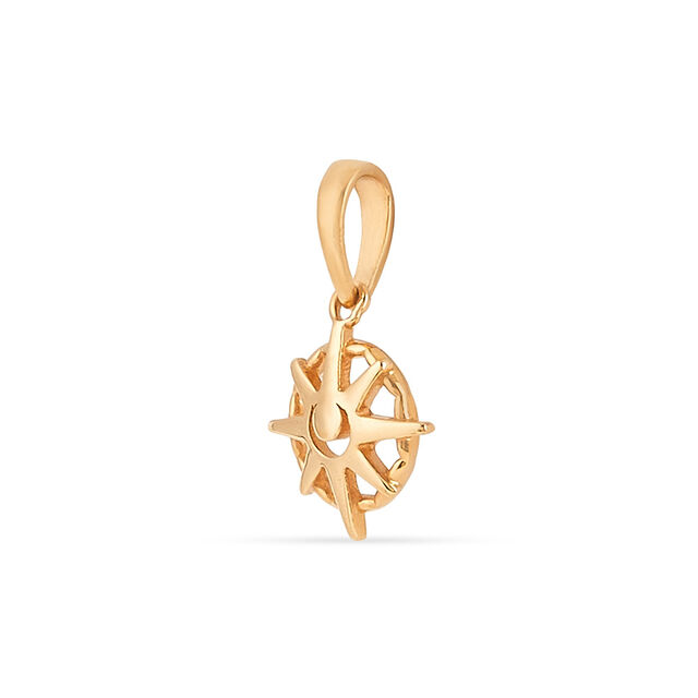 Tanishq 22KT Gold Little Compass Guide Pendant 4
