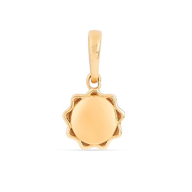 Tanishq 22KT Gold Gentle Sun Glow Pendant 