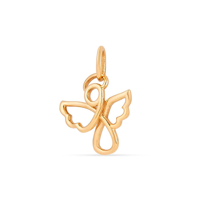 Tanishq 22KT Gold Guardian Angel Line Pendant 4