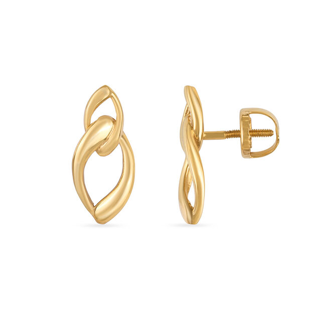 Tanishq 22KT Gold Stud Earring for Women 3