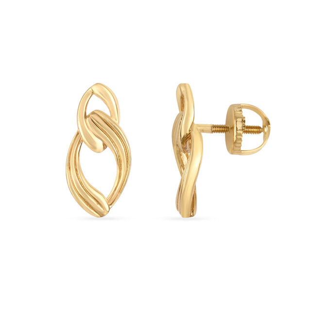 Tanishq 22KT Gold Stud Earring for Women 2