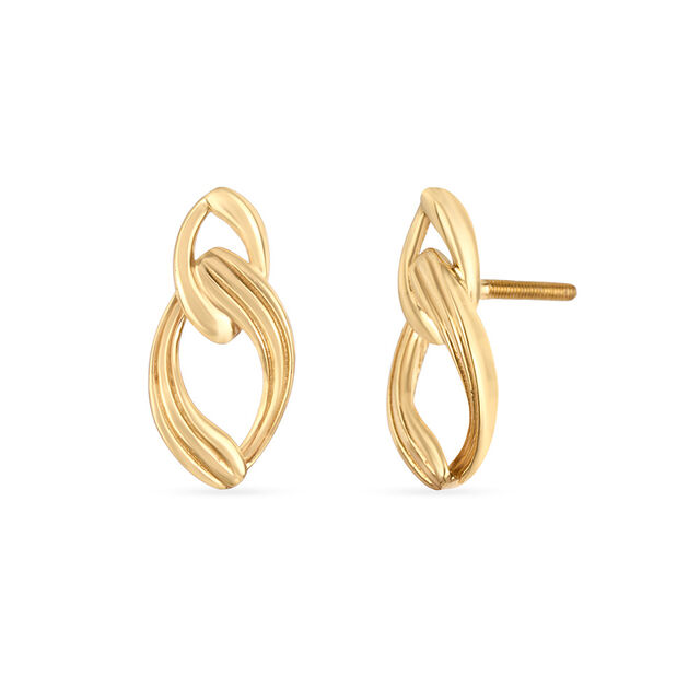 Tanishq 22KT Gold Stud Earring for Women 4