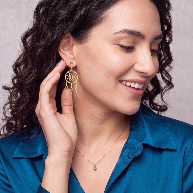 Tanishq 22KT Gold Earrings for Women 2