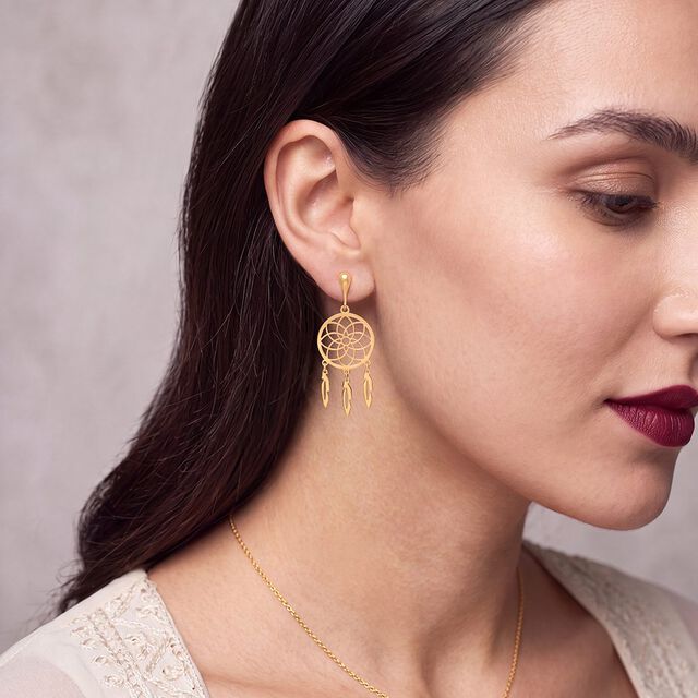 Tanishq 22KT Gold Earrings for Women 3