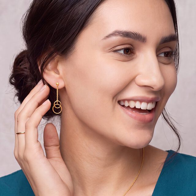 Tanishq 22KT Gold Earrings for Women 3