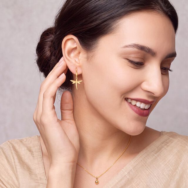 Tanishq 22KT Gold Earrings for Women 2