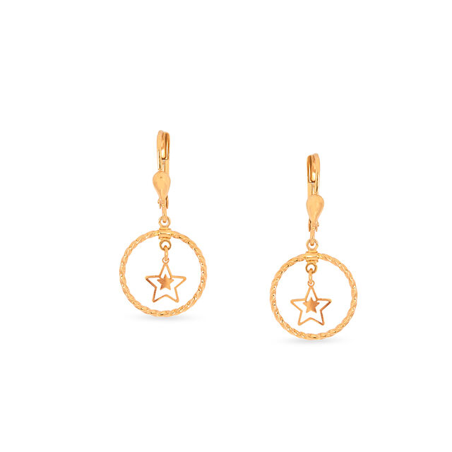 Tanishq 22KT Gold Earrings for Women 