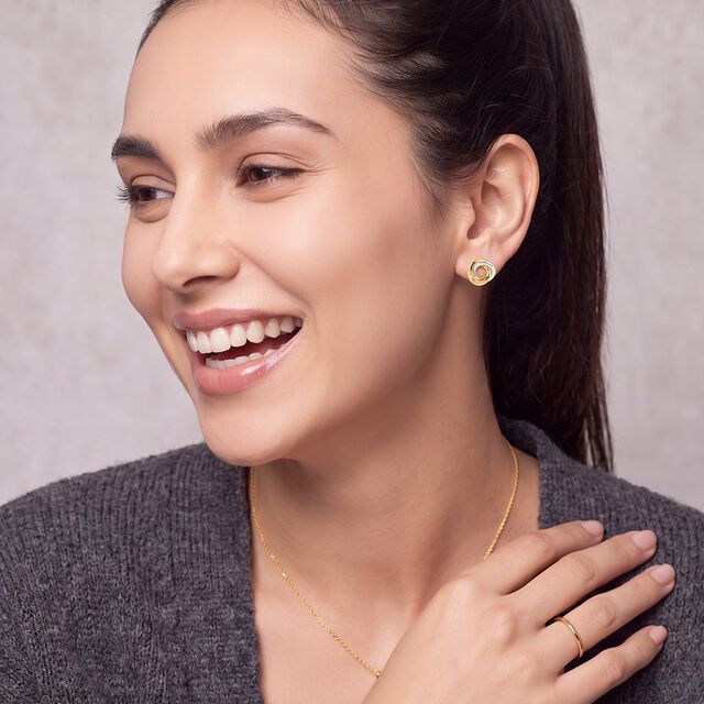 Tanishq 22KT Gold Earrings for Women 2