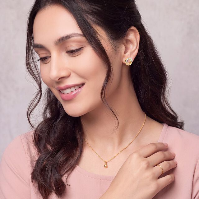 Tanishq 22KT Gold Earrings for Women 3