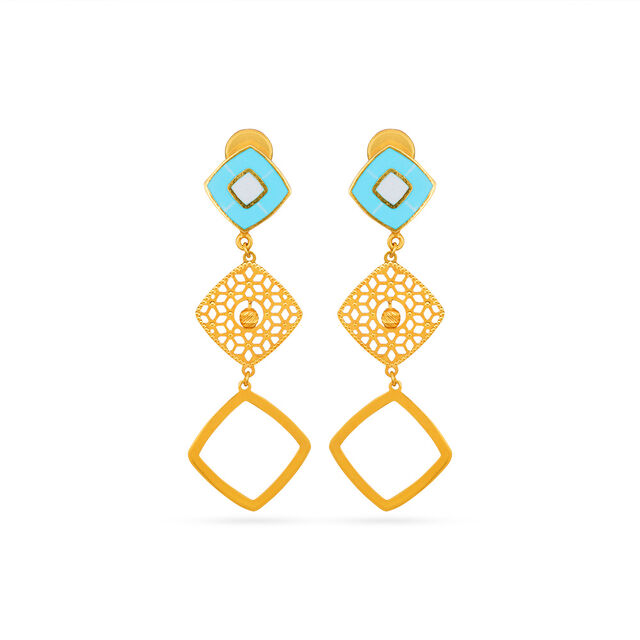 Tanishq 22 Karat Gold Earrings for Women 