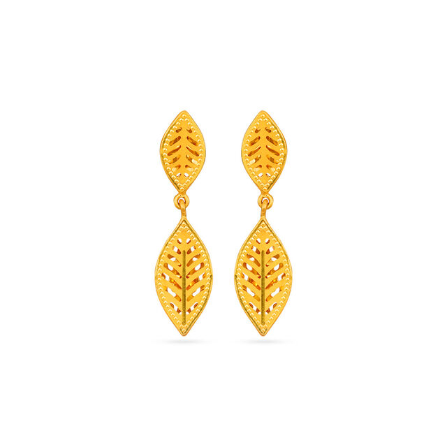 Tanishq 22 Karat Gold Earrings for Women 