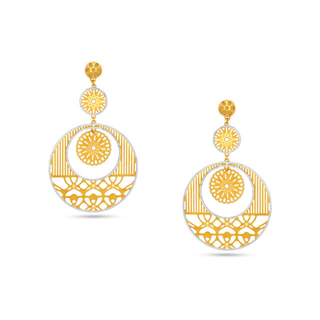 Tanishq 22 Karat Gold Earrings for Women 